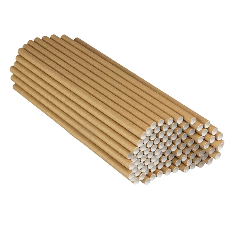 100-Pack Biodegradable Paper Straws Eco Friendly Straws for Juice Soda Cocktail - Image 6