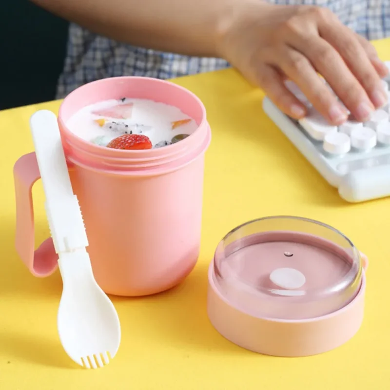 Stainless Steel Vaccum Cup Mini Thermal Lunch Box Food Container With Spoon Soup Cup Insulated Lunch Box Drinking Cup - Image 5